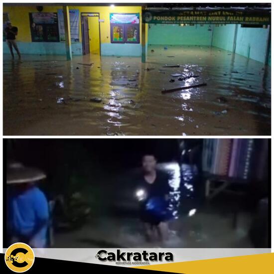 Akibat Di Guyur Hujan Deras, Kampung Keusal Di Landa Banjir Dari Luapan Air Sungai