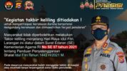 Kapolda Banten Irjen Pol Dr Rudy Heriyanto mengatakan pelarangan takbir keliling tersebut dilakukan guna mencegah penularan Covid-19