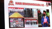 mengikuti acara pembinaan Polri dalam rangka Hut Bhayangkara ke-75 secara virtual melalui zoom meeting bertempat di Aula Tri Brata Polda Sumut