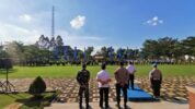 Pemberlakuan Pembatasan Kegiatan Masyarakat (PPKM) Darurat, Pemerintah Kota (Pemkot) Jakarta Barat (Jakbar) menggelar apel Pasukan Aman Nusa