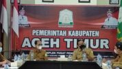 Bupati Aceh Timur Thaib, SH memimpin rapat koordinasi (Rakor) penanggulangan dan pencegahan Covid-19 ini digelar di Aula Sekdakab