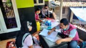 Polsek Cibeber Polres Lebak bersama Tim Vaksinasi Polsek Cibeber dan Puskesmas Cibeber Melaksanakan Gebyar vaksinasi Covid-19