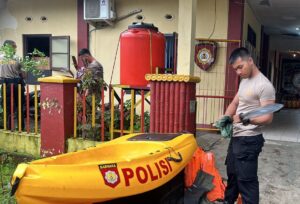 Sat Samapta Polresta Banyumas Polda Jateng melaksanakan Apel kesiapsiagaan personil dalam Antisipsi Bencana Alam