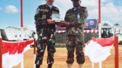 Satgas Kompi Zeni TNI Kontingen Garuda (Konga) XX-T menerima Penghargaan UN Medal Medali United Nations.
