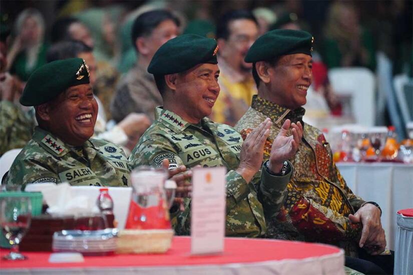 Panglima TNI Jenderal TNI Agus Subiyanto menghadiri puncak perayaan Ulang Tahun Kostrad Ke-63 Tahun 2024