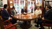 Diskusi Isu Global, Menteri Pertahanan RI Prabowo Subianto dan Mantan PM Inggris Raya Tony Blair di Kementerian Pertahanan, Jakarta