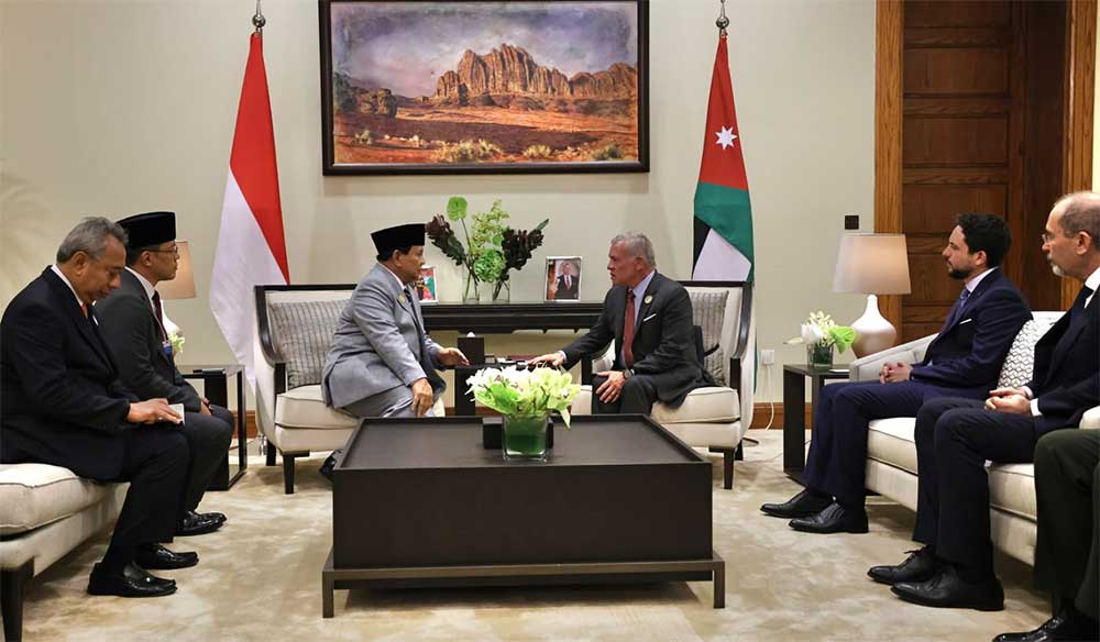 Bahas Peningkatan Bantuan Untuk Gaza, Menteri Pertahanan RI Prabowo Subianto bersama Raja Yordania Abdullah II bin Al-Hussein