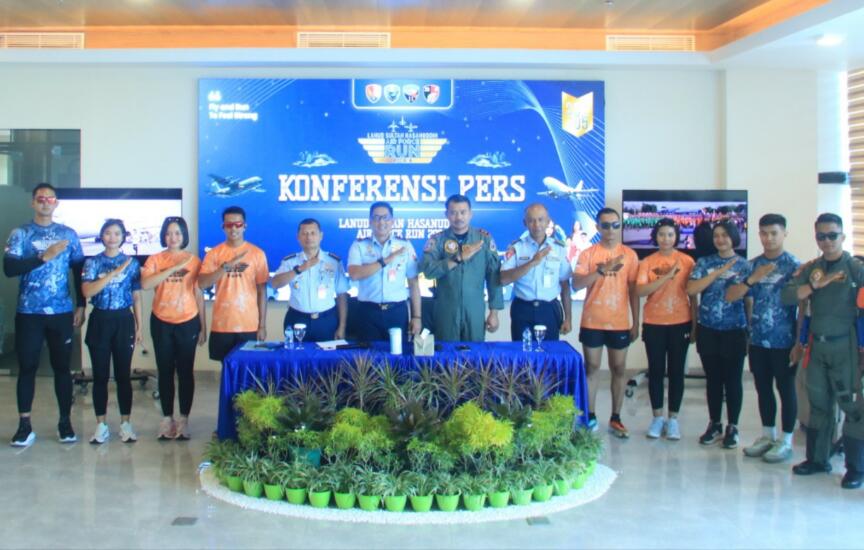 lomba lari massal Air Force Run 2024 dengan total peserta diperkirakan lebih dari 5.000 orang