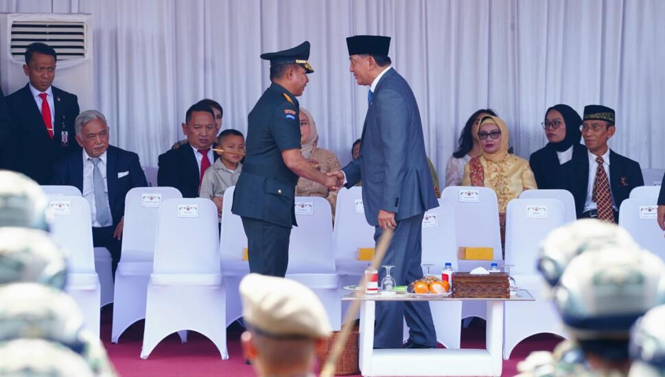 Panglima TNI Jenderal TNI Agus Subiyanto menghadiri upacara Penyerahan Memorandum Menteri Pertahanan (Menhan) RI
