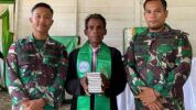 Pengamanan Perbatasan Satgas Pamtas Yonarmed 11 Kostrad, melalui Pos Sei Manggaris Lama menggelar kegiatan sosial
