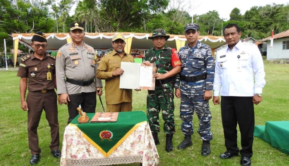 Upacara Pembukaan TNI Manunggal Membangun Desa (TMMD Ke-123 Tahun 2025) bertempat di Desa Wailau, Kecamatan Sanana