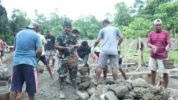 Pada Hari Ke-5 TMMD pelaksanaan program TNI Manunggal Membangun Desa 123 Tahun 2025 di Desa Pastina,