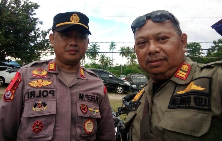 Kapolsek Bayah Pimpin Apel Pospam wisata, tepatnya di wisata Sawarna Desa Sawarna, kecamatan Bayah