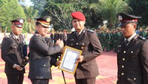 Polres Lebak Polda Banten menggelar Upacara Peringati Hari Bhayangkara ke-80 Tahun 2026 di Lapangan Apel Polres Lebak