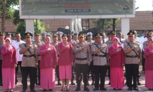Sertijab Kasat Reskrim, Kasi Humas, dan Kapolsek beserta jajaran se- Polres Lebak langsung di pimpin  Kapolres AKBP Herfio Zaki