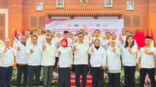 Dr. Agus Ramdani, S.Sos., M.A.P. resmi dilantik sebagai Ketua Umum KONI Kota Administrasi Jakarta Barat periode 2026–2030, Kamis (30/7/2026).