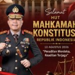 Irjen Pol. Hengki, S.I.K., M.H., beserta staf dan jajaran menyampaikan Selamat Hari Ulang Tahun, HUT Mahkamah Konstitusi Republik Indonesia Ke-23,