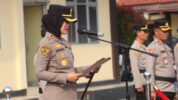 Kapolres Lebak Polda Banten AKBP Arninsi, SH, SIK, MSi memimpin Upacara Sertijab Kabag SDM, Kasat Binmas,
