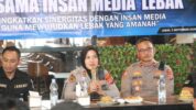 Kapolres Lebak Polda Banten AKBP Arninsi, SH, SIK, MSi terus Perkuat Sinergitas dengan insan media, melalui kegiatan silaturahmi